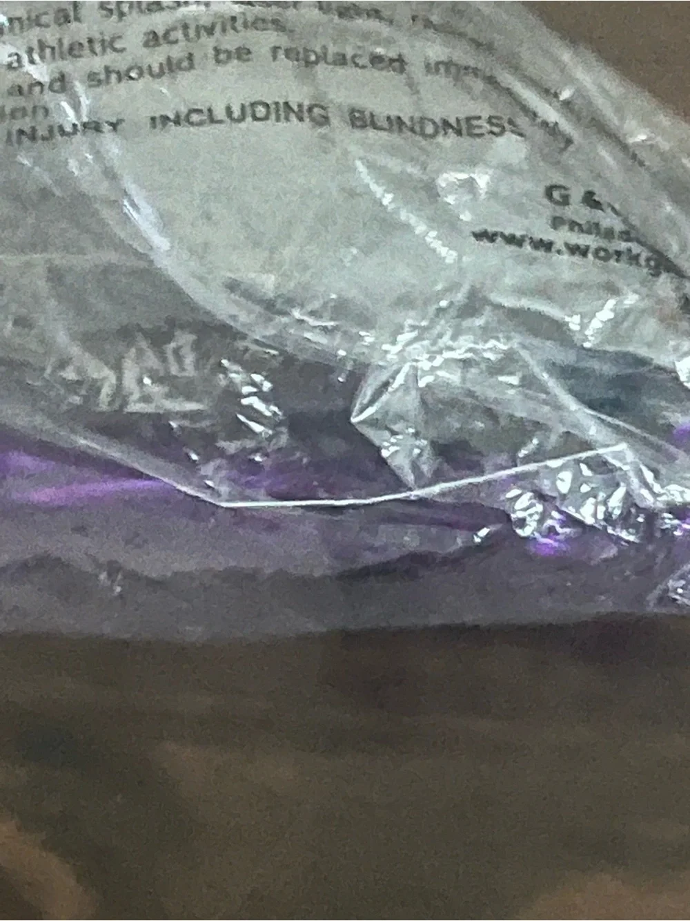Purple Clear Plastic Kids SunGlasses
